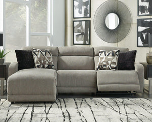 Colleyville Power Reclining Sectional with Chaise - 46 Furniture and Mattress Gallery