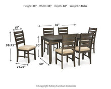 Load image into Gallery viewer, Rokane Dining Table and Chairs (Set of 7) - 46 Furniture and Mattress Gallery
