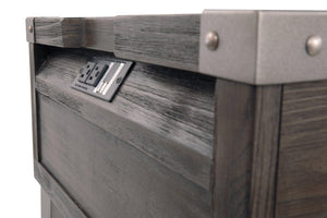 Todoe End Table with USB Ports & Outlets - 46 Furniture and Mattress Gallery