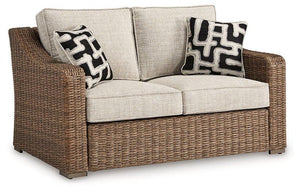Beachcroft Outdoor Loveseat with Cushion - 46 Furniture and Mattress Gallery