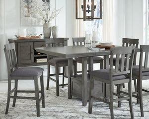 Hallanden Counter Height Dining Room Set - 46 Furniture and Mattress Gallery