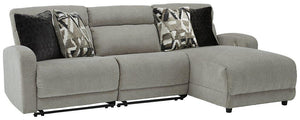 Colleyville Power Reclining Sectional with Chaise - 46 Furniture and Mattress Gallery