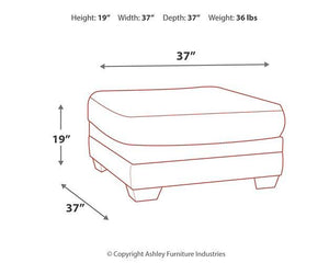 Tracling Oversized Ottoman - 46 Furniture and Mattress Gallery