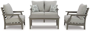 Visola Outdoor Loveseat Conversation Set - 46 Furniture and Mattress Gallery