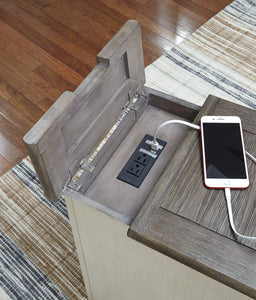 Bolanburg Chairside End Table with USB Ports & Outlets - 46 Furniture and Mattress Gallery