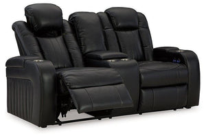 Caveman Den Power Reclining Loveseat with Console - 46 Furniture and Mattress Gallery