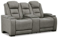 Load image into Gallery viewer, The Man-Den Power Reclining Loveseat with Console - 46 Furniture and Mattress Gallery
