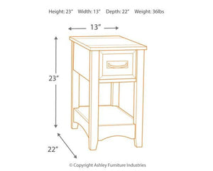 Breegin Chairside End Table - 46 Furniture and Mattress Gallery