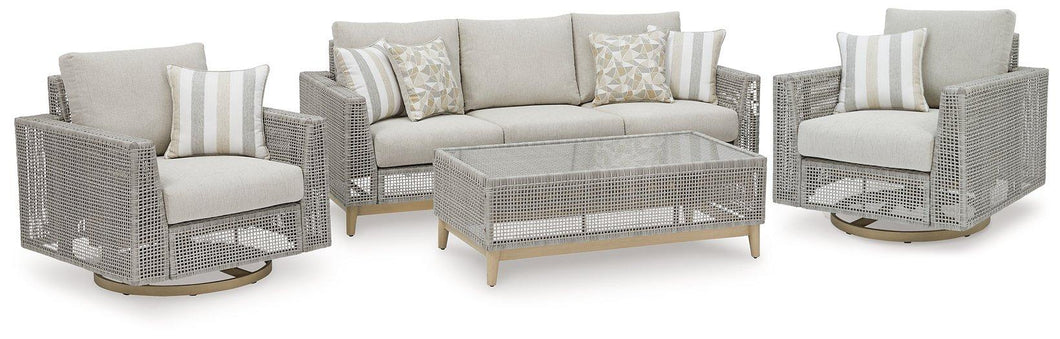 Seton Creek Outdoor Upholstery Set - 46 Furniture and Mattress Gallery