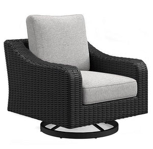 Beachcroft Outdoor Swivel Lounge with Cushion - 46 Furniture and Mattress Gallery