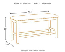 Load image into Gallery viewer, Moriville Counter Height Dining Bench - 46 Furniture and Mattress Gallery
