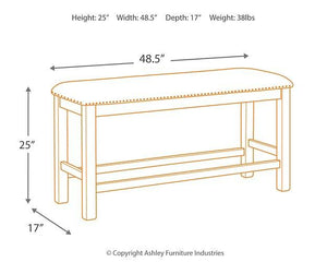 Moriville Counter Height Dining Bench - 46 Furniture and Mattress Gallery