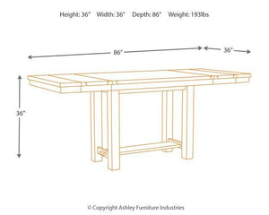 Moriville Counter Height Dining Extension Table - 46 Furniture and Mattress Gallery