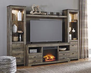 Trinell 4-Piece Entertainment Center with Electric Fireplace - 46 Furniture and Mattress Gallery