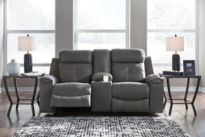 Jesolo Reclining Loveseat with Console - 46 Furniture and Mattress Gallery