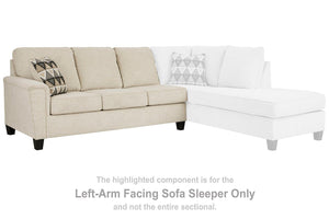 Abinger 2-Piece Sleeper Sectional with Chaise - 46 Furniture and Mattress Gallery