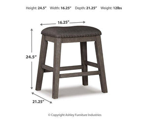 Caitbrook Counter Height Upholstered Bar Stool - 46 Furniture and Mattress Gallery