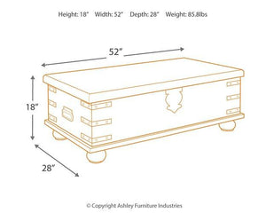 Carynhurst Coffee Table with Lift Top - 46 Furniture and Mattress Gallery