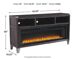 Todoe 65" TV Stand with Electric Fireplace - 46 Furniture and Mattress Gallery