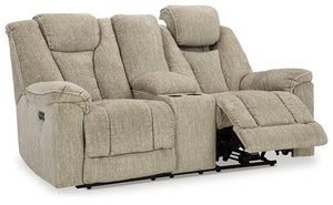 Hindmarsh Power Reclining Loveseat with Console - 46 Furniture and Mattress Gallery