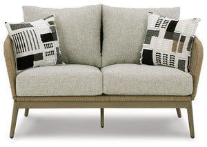 Swiss Valley Outdoor Loveseat with Cushion - 46 Furniture and Mattress Gallery