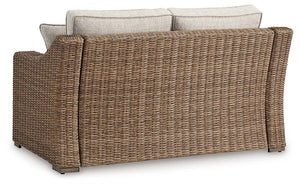 Beachcroft Outdoor Loveseat with Cushion - 46 Furniture and Mattress Gallery