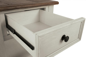 Bolanburg Chairside End Table with USB Ports & Outlets - 46 Furniture and Mattress Gallery