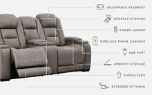 Load image into Gallery viewer, The Man-Den Power Reclining Loveseat with Console - 46 Furniture and Mattress Gallery
