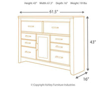 Load image into Gallery viewer, Juararo Dresser and Mirror - 46 Furniture and Mattress Gallery

