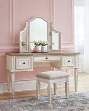 Load image into Gallery viewer, Realyn Vanity and Mirror with Stool - 46 Furniture and Mattress Gallery
