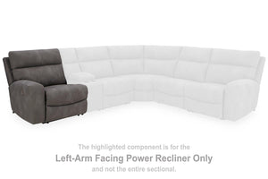 Next-Gen DuraPella Power Reclining Sectional Loveseat with Console - 46 Furniture and Mattress Gallery