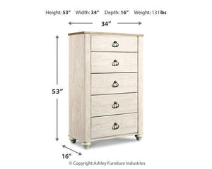 Willowton Chest of Drawers - 46 Furniture and Mattress Gallery