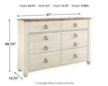 Load image into Gallery viewer, Willowton Dresser and Mirror - 46 Furniture and Mattress Gallery
