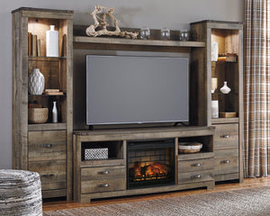 Trinell 4-Piece Entertainment Center with Electric Fireplace - 46 Furniture and Mattress Gallery