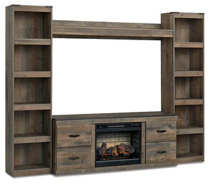 Trinell 4-Piece Entertainment Center with Electric Fireplace - 46 Furniture and Mattress Gallery