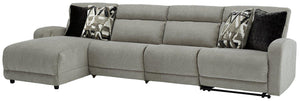 Colleyville Power Reclining Sectional with Chaise - 46 Furniture and Mattress Gallery