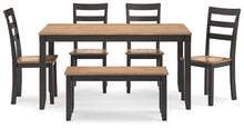 Load image into Gallery viewer, Gesthaven Dining Table with 4 Chairs and Bench (Set of 6) - 46 Furniture and Mattress Gallery
