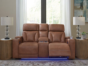 Clean-Slate Power Reclining Loveseat with Console - 46 Furniture and Mattress Gallery
