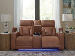 Clean-Slate Power Reclining Loveseat with Console - 46 Furniture and Mattress Gallery