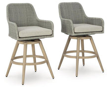 Load image into Gallery viewer, Seton Creek Outdoor Bar Height Barstool with Cushion (Set of 2) - 46 Furniture and Mattress Gallery
