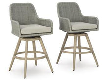 Load image into Gallery viewer, Seton Creek Outdoor Bar Height Barstool with Cushion (Set of 2) - 46 Furniture and Mattress Gallery
