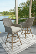 Load image into Gallery viewer, Seton Creek Outdoor Bar Height Barstool with Cushion (Set of 2) - 46 Furniture and Mattress Gallery
