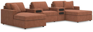 Modmax Double Chaise with Audio Consoles - 46 Furniture and Mattress Gallery