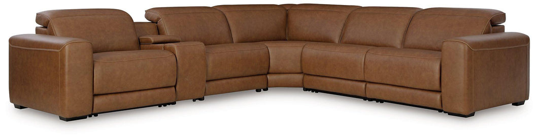 Magic Man Power Reclining Sectional with Console - 46 Furniture and Mattress Gallery