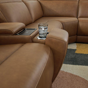 Magic Man Power Reclining Sectional with Console - 46 Furniture and Mattress Gallery