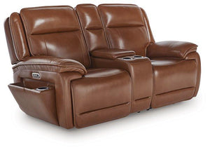 Healy Pier Power Reclining Loveseat with Console - 46 Furniture and Mattress Gallery