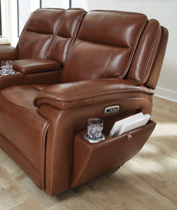 Healy Pier Power Reclining Loveseat with Console - 46 Furniture and Mattress Gallery