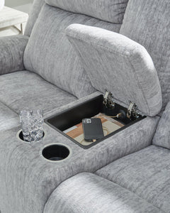 Buntington Reclining Loveseat with Console - 46 Furniture and Mattress Gallery