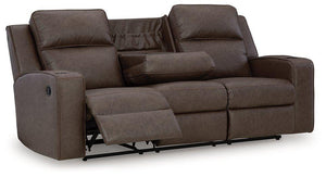 Lavenhorne Reclining Sofa with Drop Down Table - 46 Furniture and Mattress Gallery