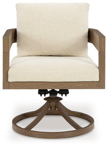Serene Bay Outdoor Swivel Dining Chair with Cushion (Set of 2) - 46 Furniture and Mattress Gallery